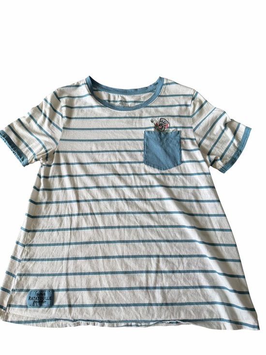 Disney Tops - Disney Striped Blue & White Pocket Tee — Ratatouille Patch